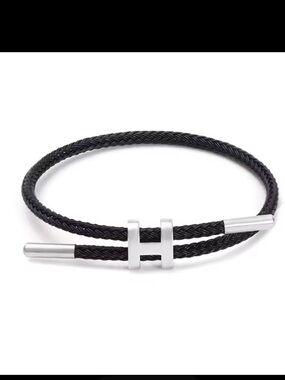 H buckle Hermes look fashionable rope bracelet